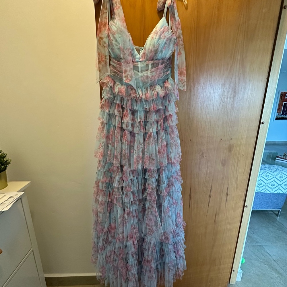 Floral Ruffle Maxi Dress - Picture 2 of 5